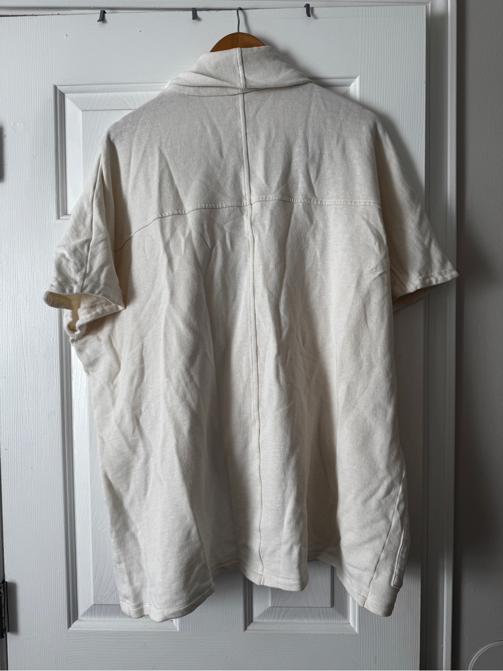 Eileen Fisher Organic Cotton Blend Kimono Wrap Jacket Ecru L/XL - Picture 6 of 6